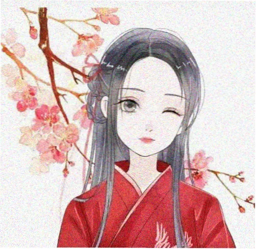 留言读者头像:托腮微笑的动漫女生头像